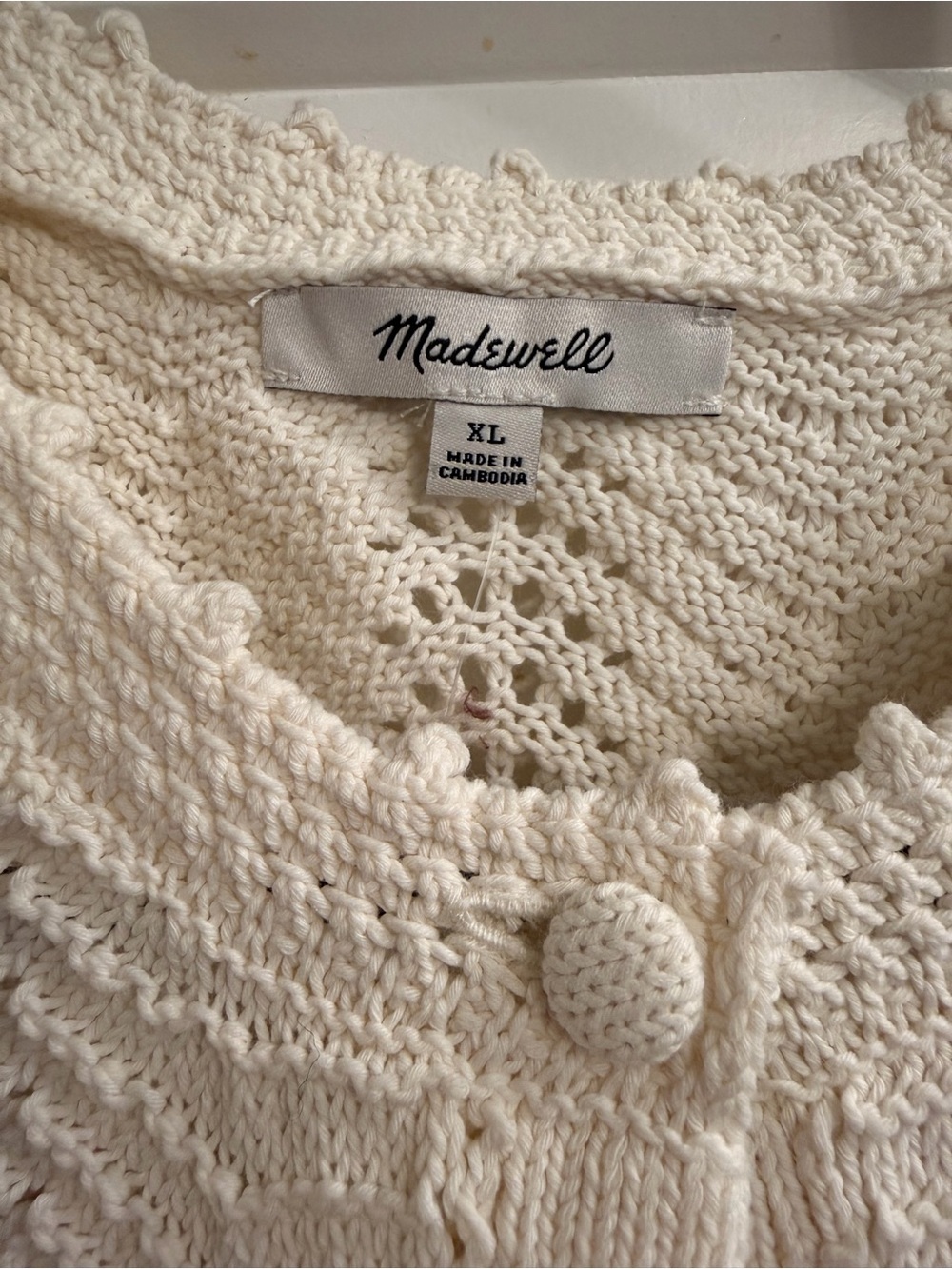 Madewell Wavy Knit Button-Up Shell - Picture 4 of 7